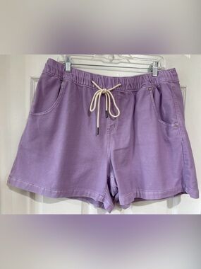 Lane Bryant Lavender Pull-On Drawstring Shorts